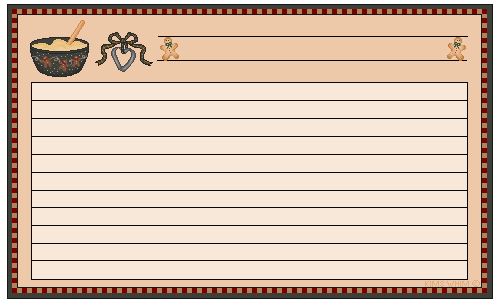 christmas recipe cards