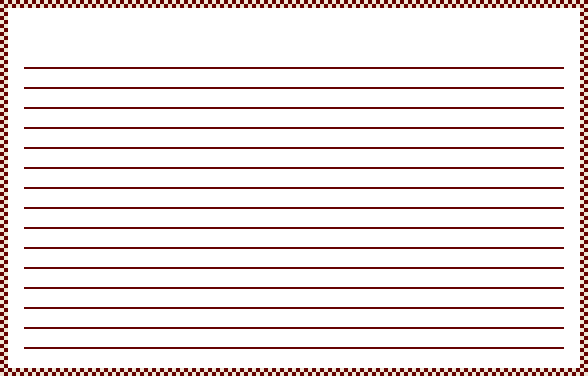 blank recipe card