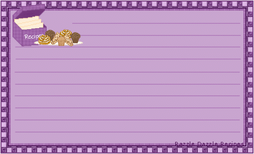 purple recipe cards