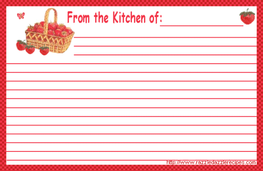 free recipe cards