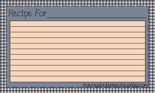 blank recipe card