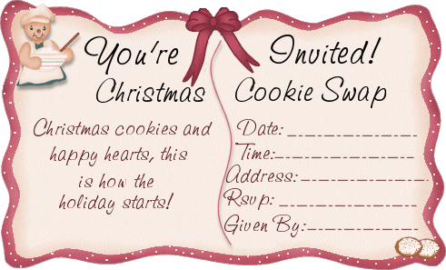 Christmas Cookie Exchange Invitations