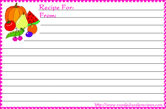 free recipe cards